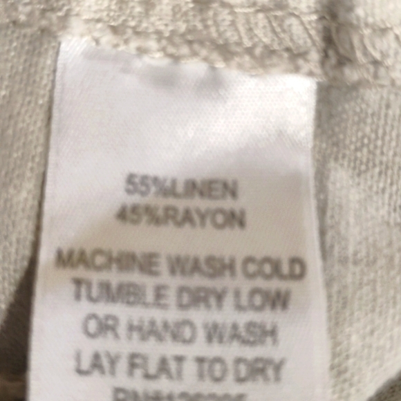 Just Living Light Gray8 Linen Wide Leg Drawstring Pants - Picture 15 of 16